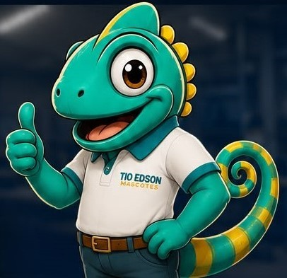 Mascote Camaleão Tio Edson